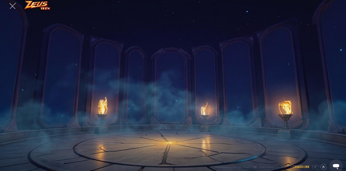 Zeus Win banner showing Zeus-themed casino lobby for UK players